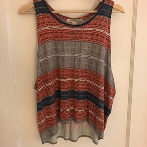 Boho print tank